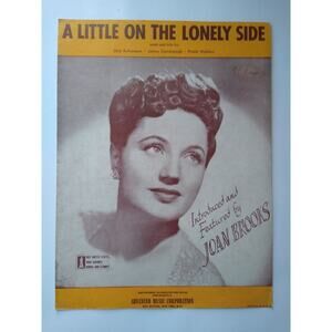 A Little on the Lonely Side Sheet Music Joan Brooks Robertson Cavanaugh 1944